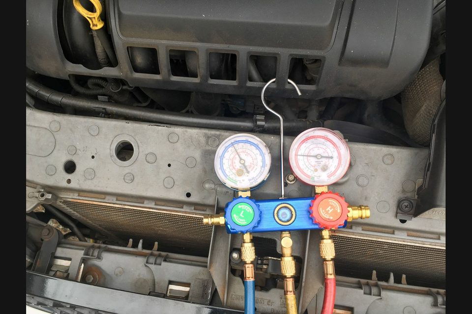 A/C work in the shop.