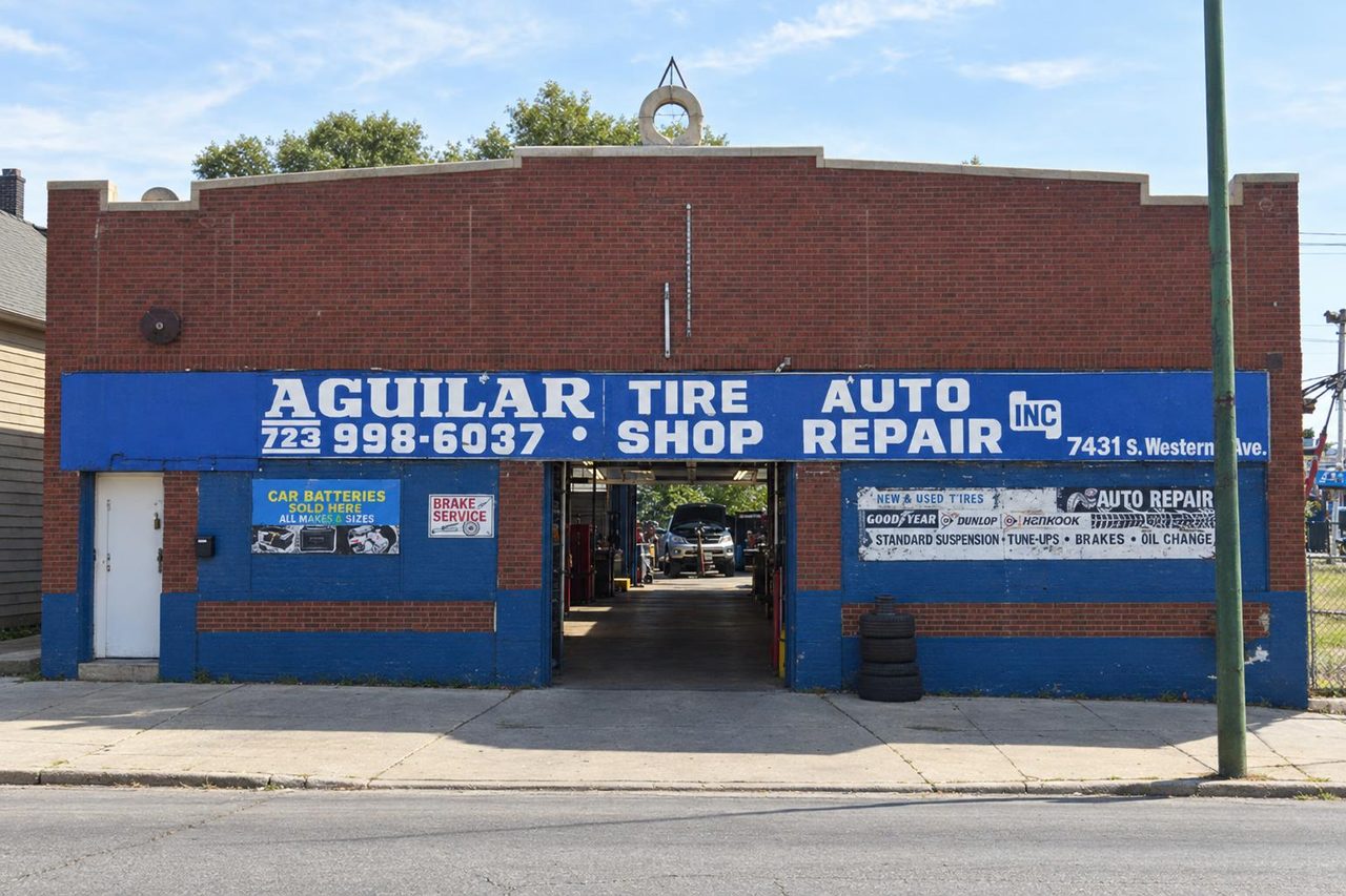 Aguilar Auto Repair at 7431 S. Western Ave, Chicago.