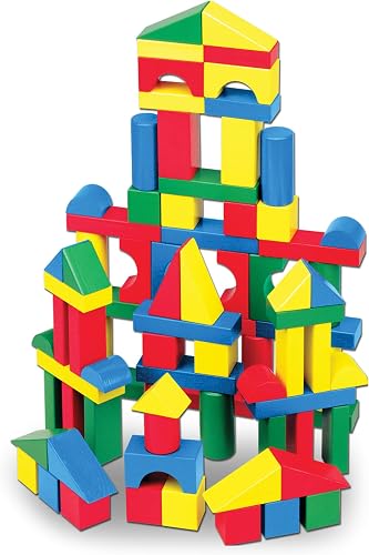 Melissa & Doug 100 Wooden Blocks with Box