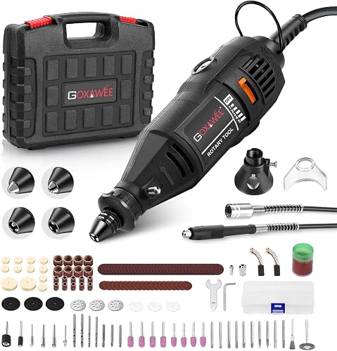 GOXAWEE Mini Rotary Tool Kit with Flex Shaft