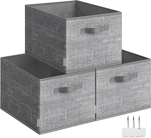 SONGMICS set of three foldable baskets