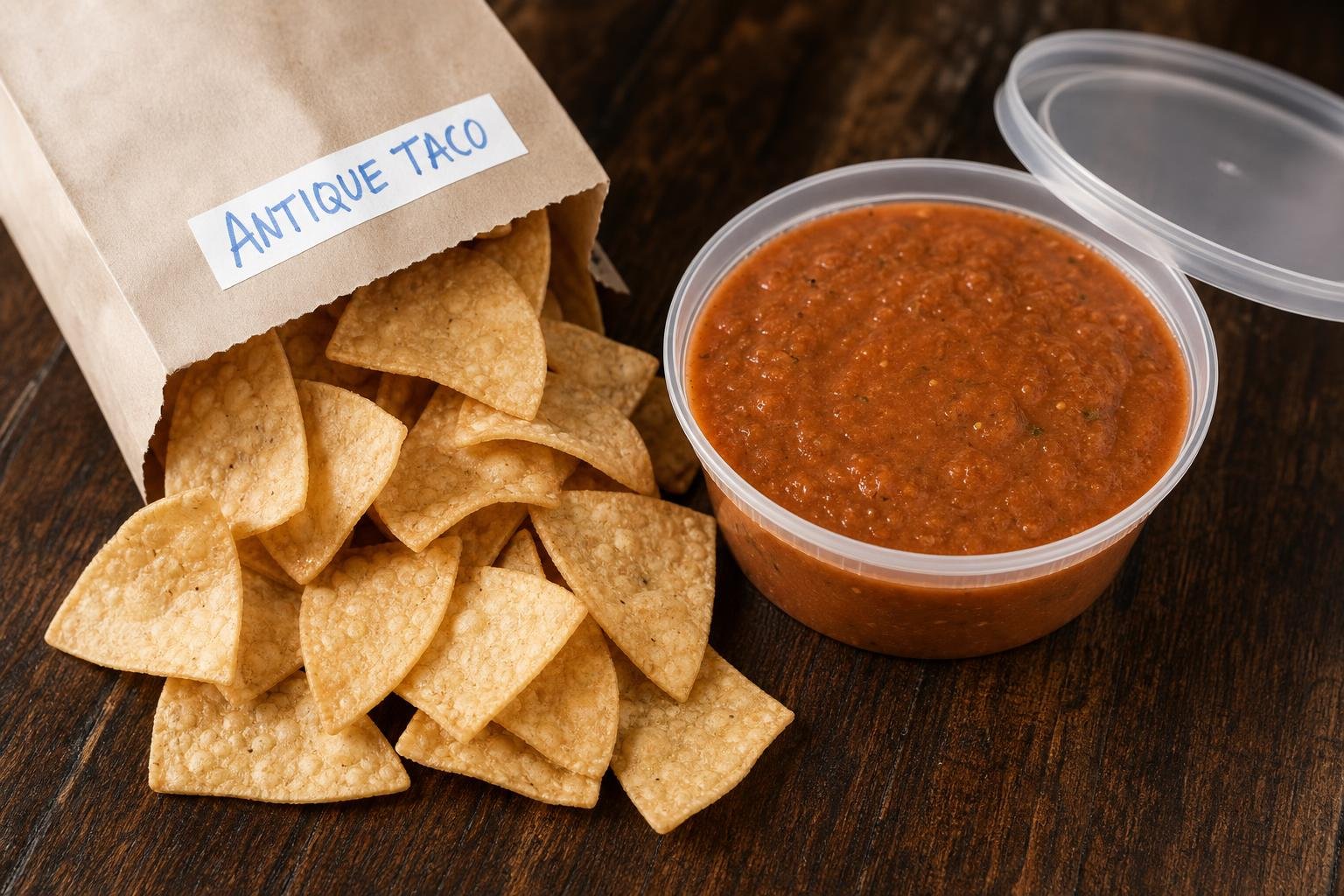 Antique Taco House Salsa Dupe: Half-Raw Half-Roasted Tomato Salsa with Serrano and Jalapeño