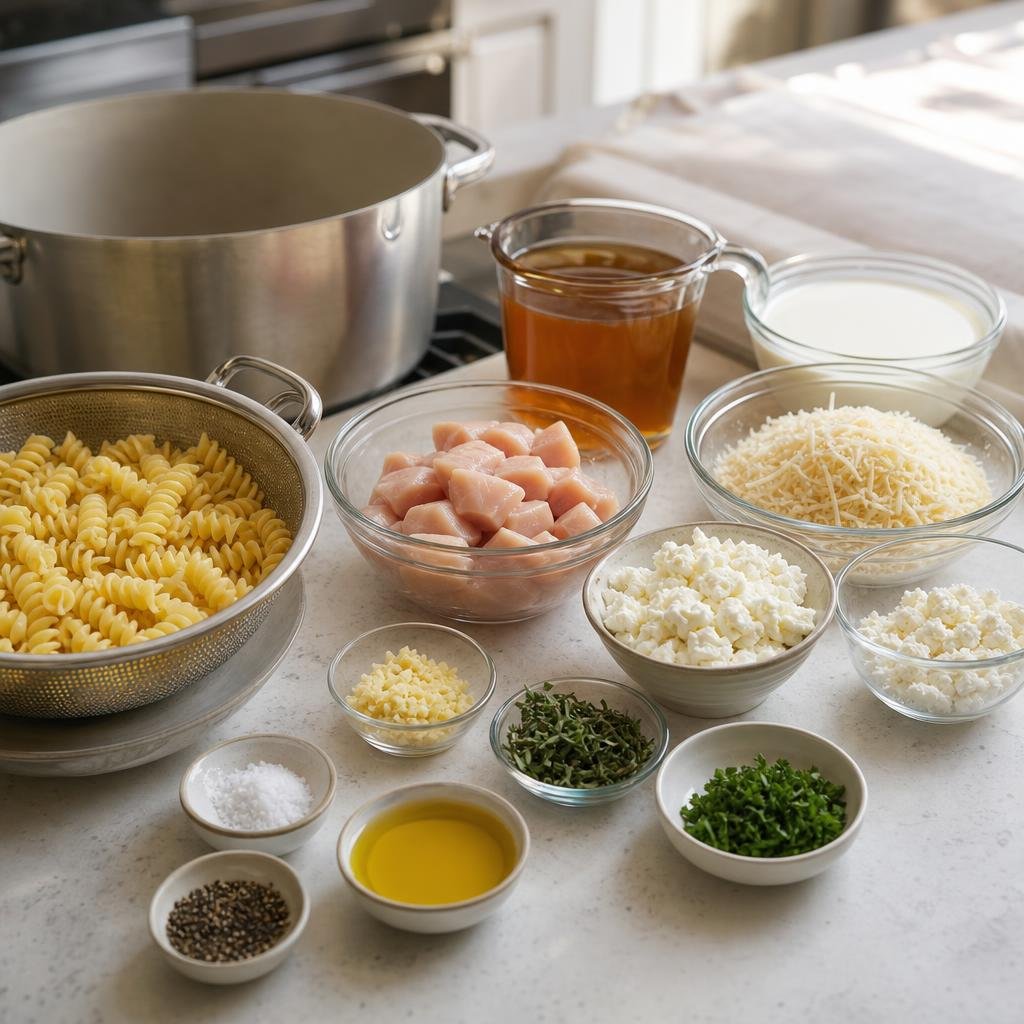 Prep for Chicken & Goat Cheese Pasta