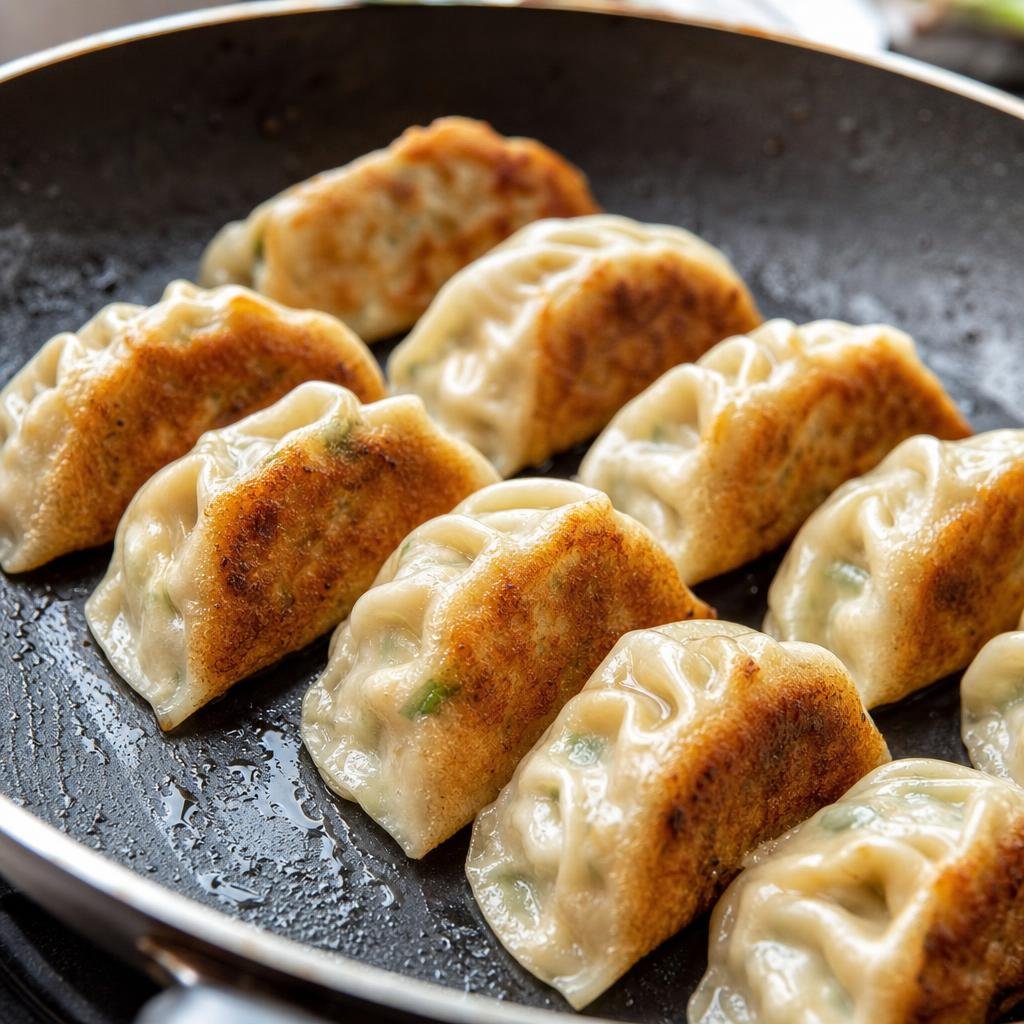 Cooking Chicken Meatball Potstickers