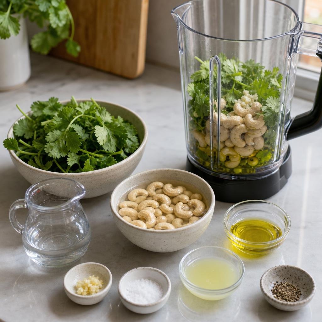 Prep for Cilantro Lime Cashew Dressing