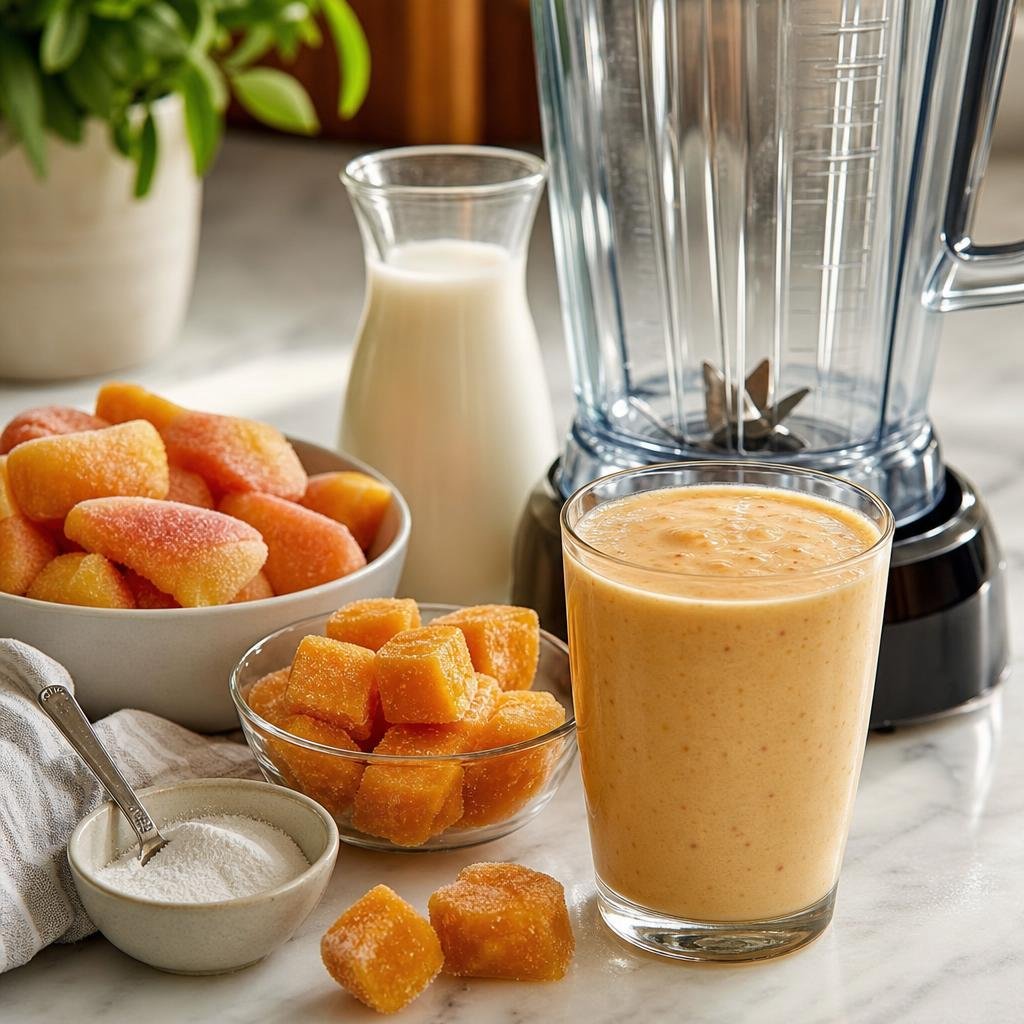 Prep for Clara's Everyday Peach Passion Fruit Smoothie