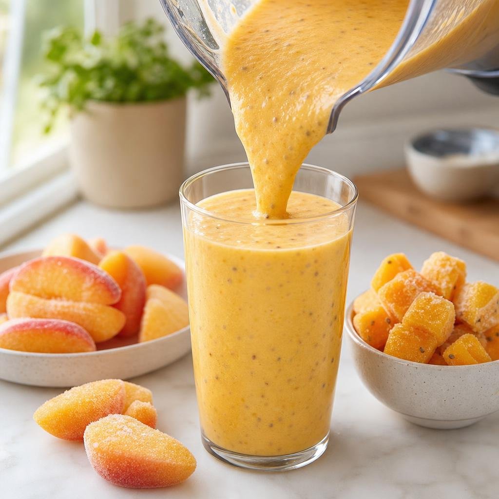 Cooking Clara's Everyday Peach Passion Fruit Smoothie