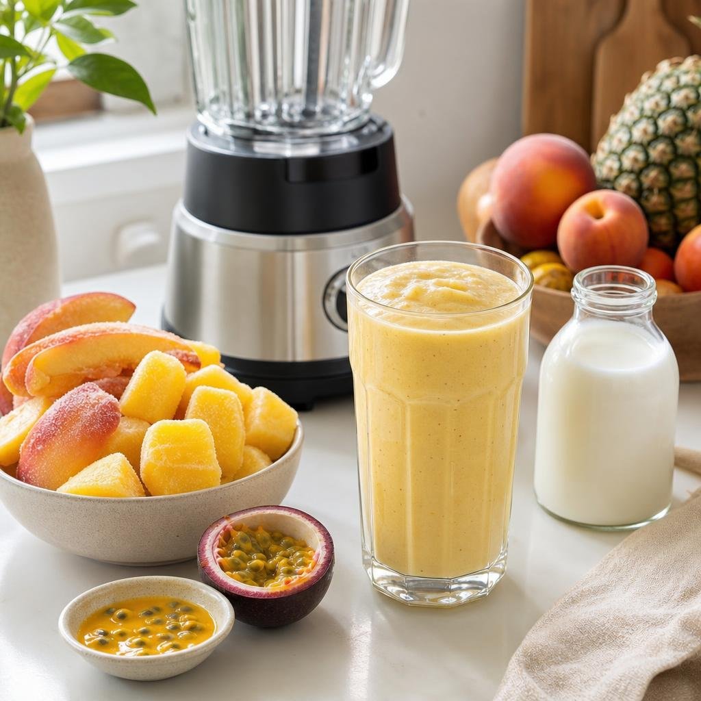 Prep for Clara's Everyday Peach Pineapple Smoothie