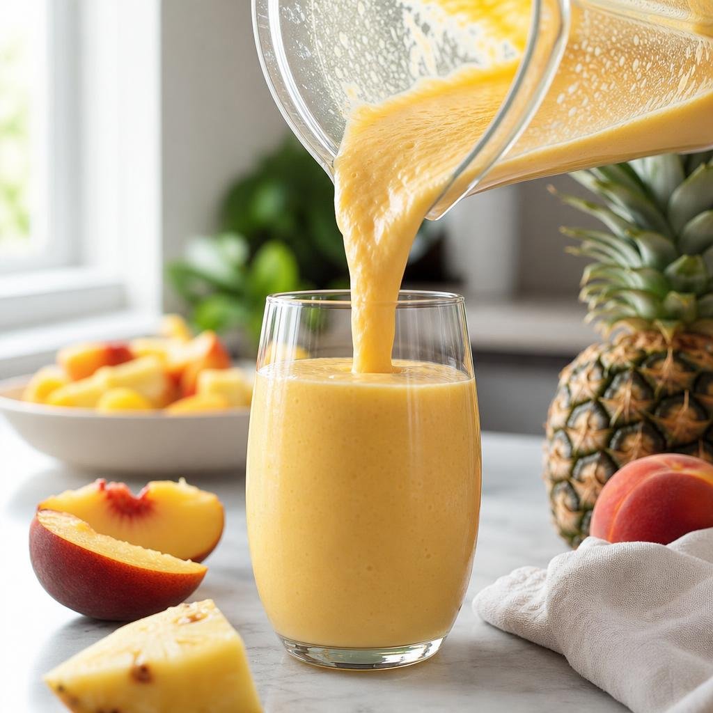 Cooking Clara's Everyday Peach Pineapple Smoothie