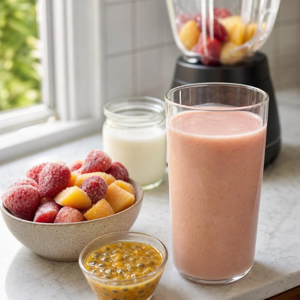 Prep for Clara's Everyday Strawberry Peach Smoothie
