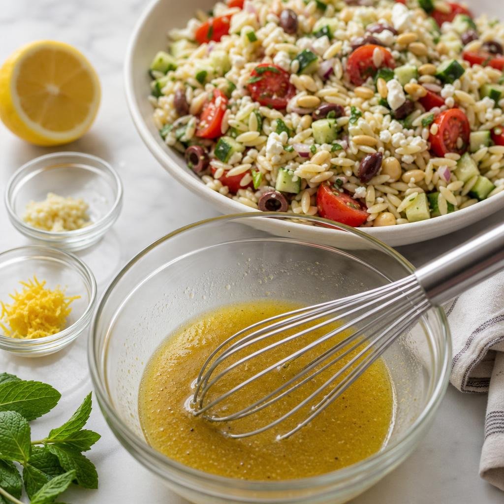Cooking Cold Citrus-Herb Orzo Salad with Feta & Mint