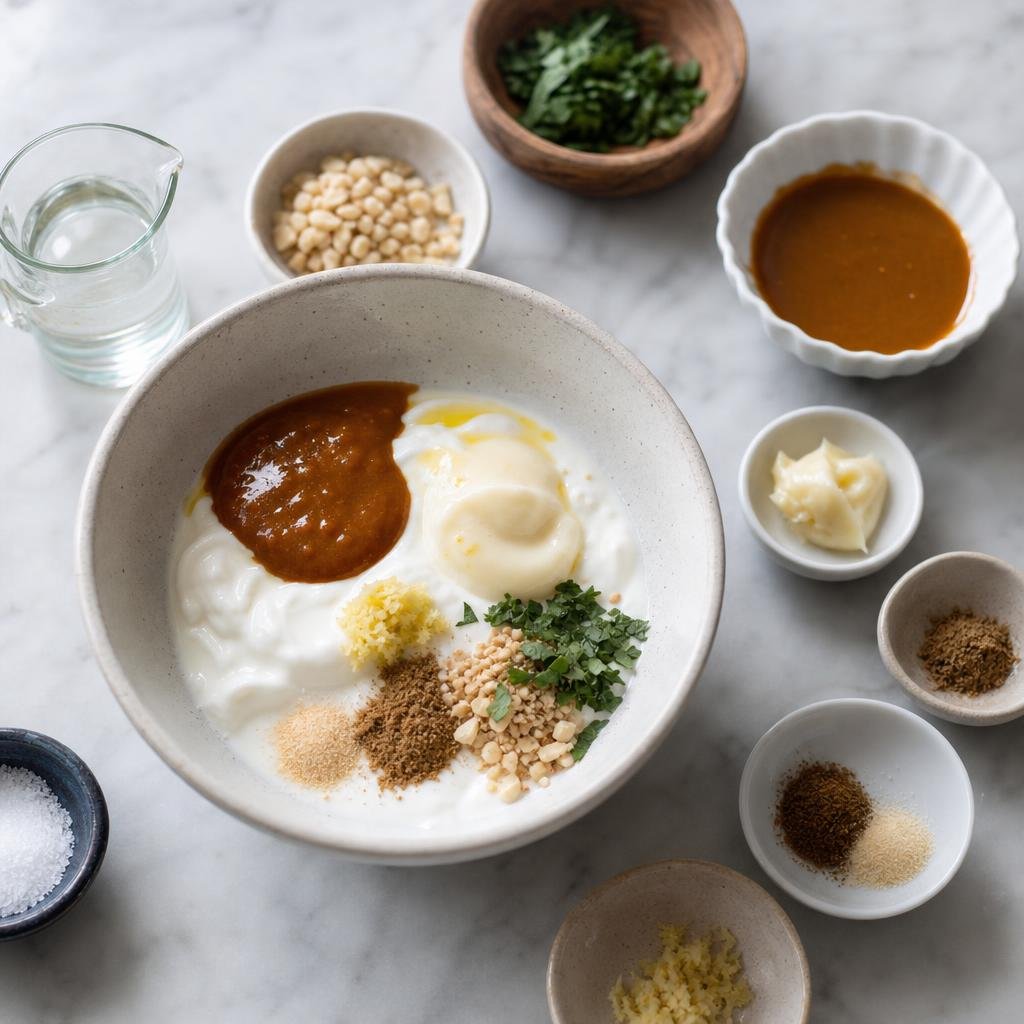 Prep for Creamy Curry Yogurt Sauce
