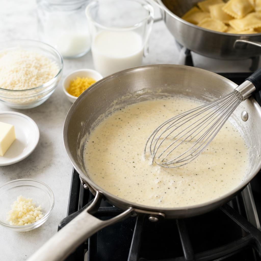 Prep for Creamy Parmesan Sauce