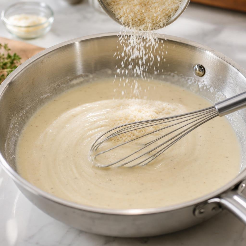 Cooking Creamy Parmesan Sauce
