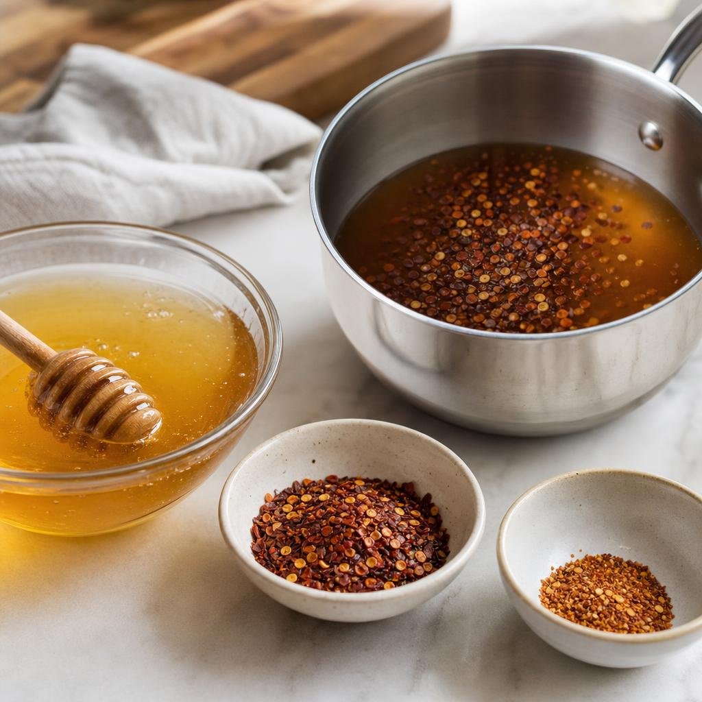 Prep for Dried Chile Hot Honey