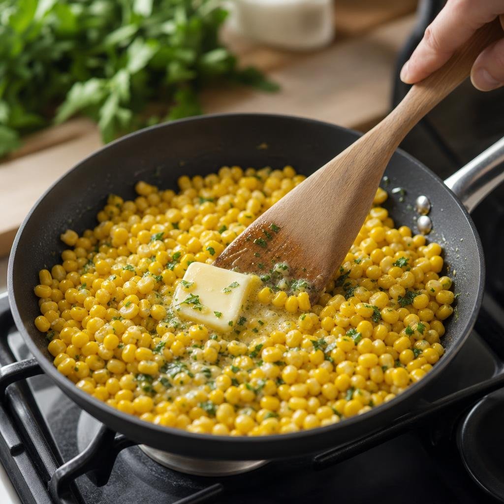 Cooking Corn with Herb Butter