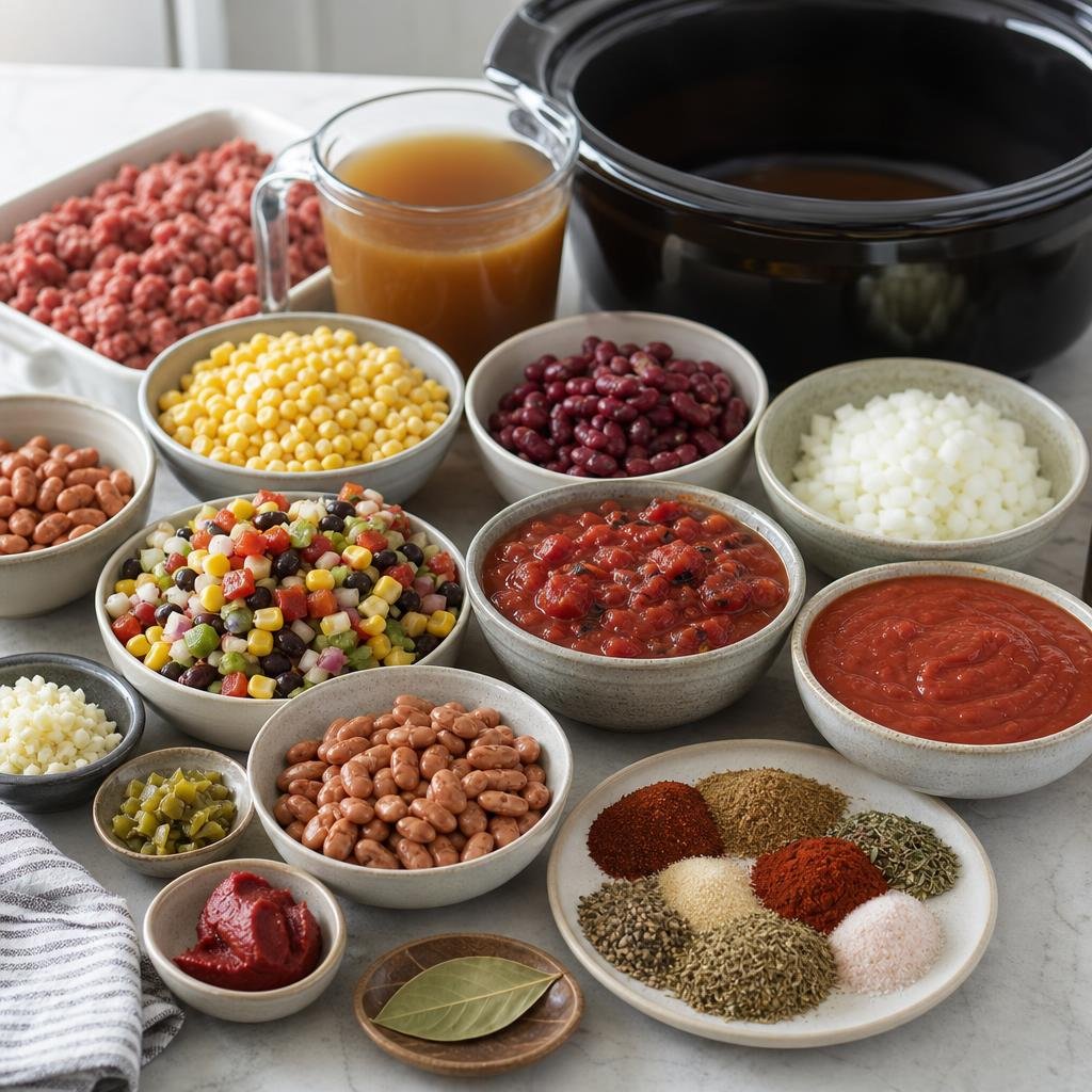 Prep for Crock-Pot Cowboy Garden Taco Soup