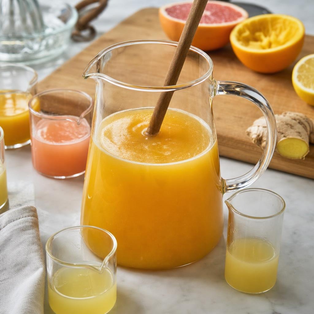 Cooking Homemade Citrus Bomb Juice