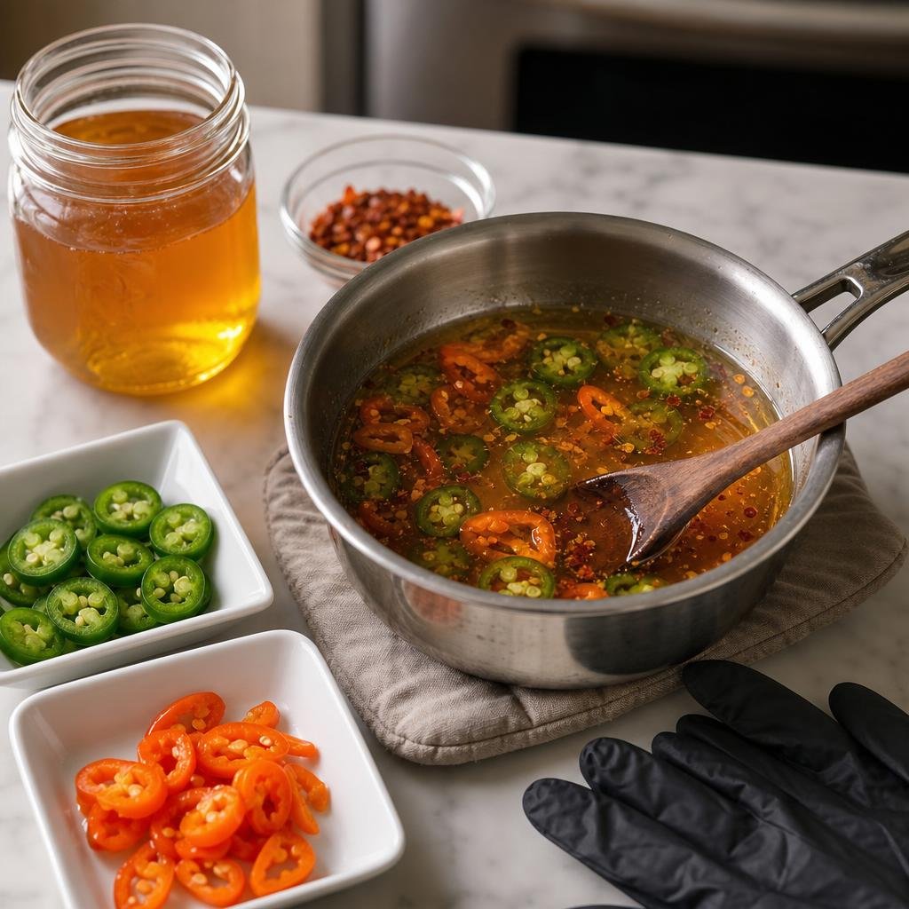 Prep for Fresh Pepper Hot Honey