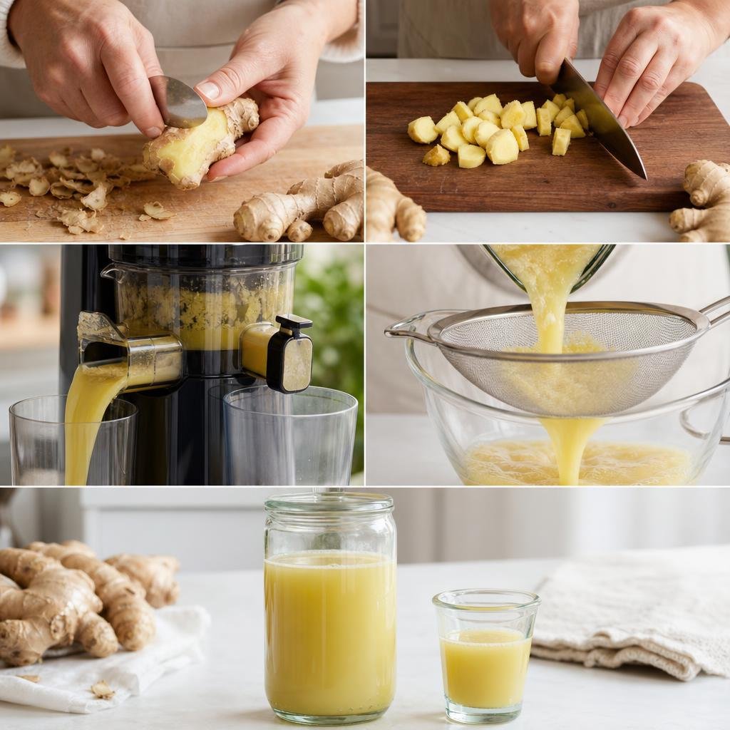 Prep for Homemade Ginger Juice
