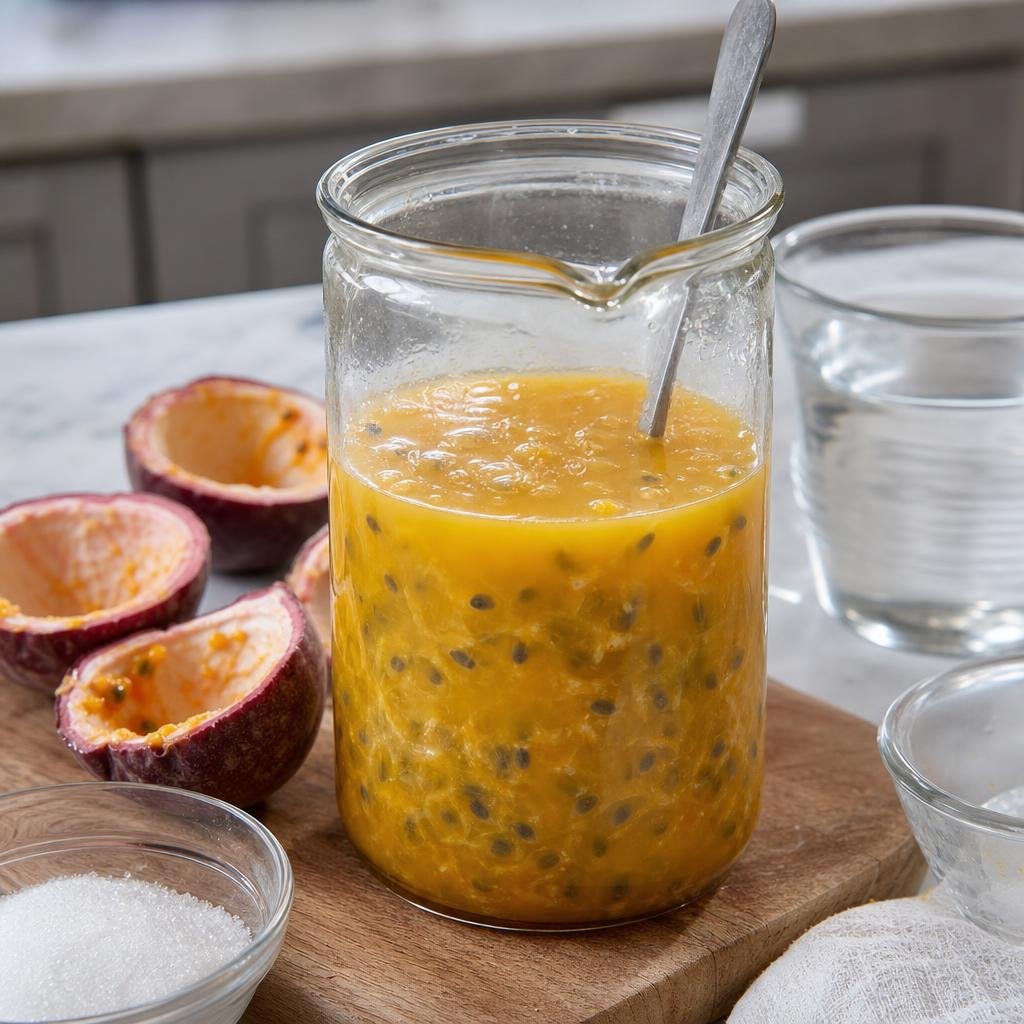 Cooking Homemade Passion Fruit Juice