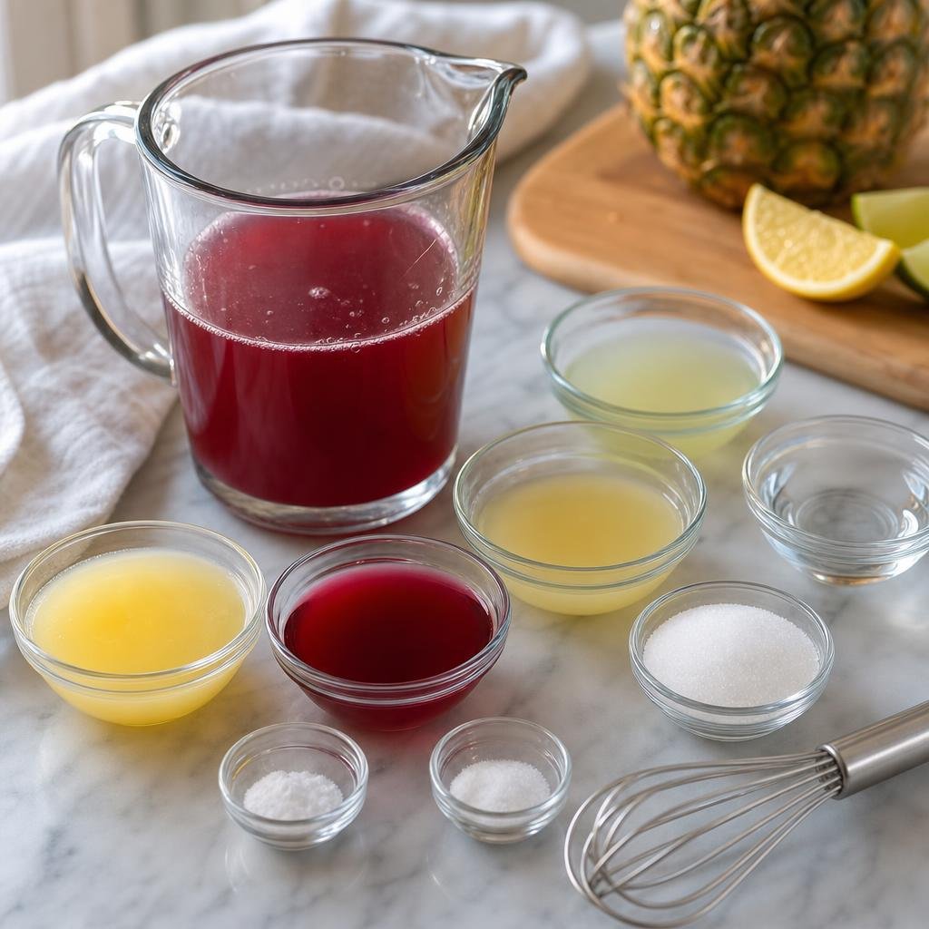 Prep for Homemade Pineapple Cranberry Electrolyte Drink
