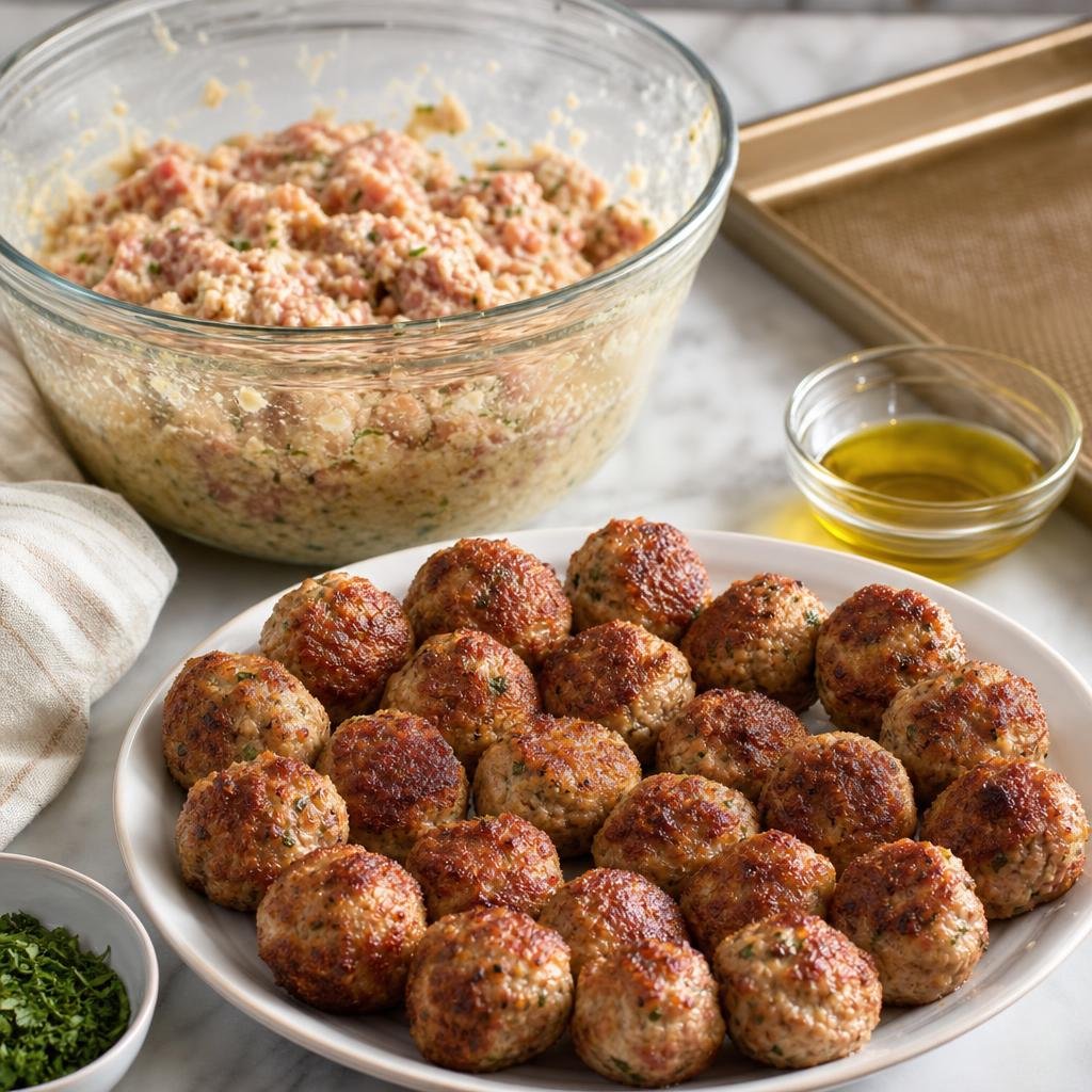 The milk-soaked bread panade with Parmesan and herbs