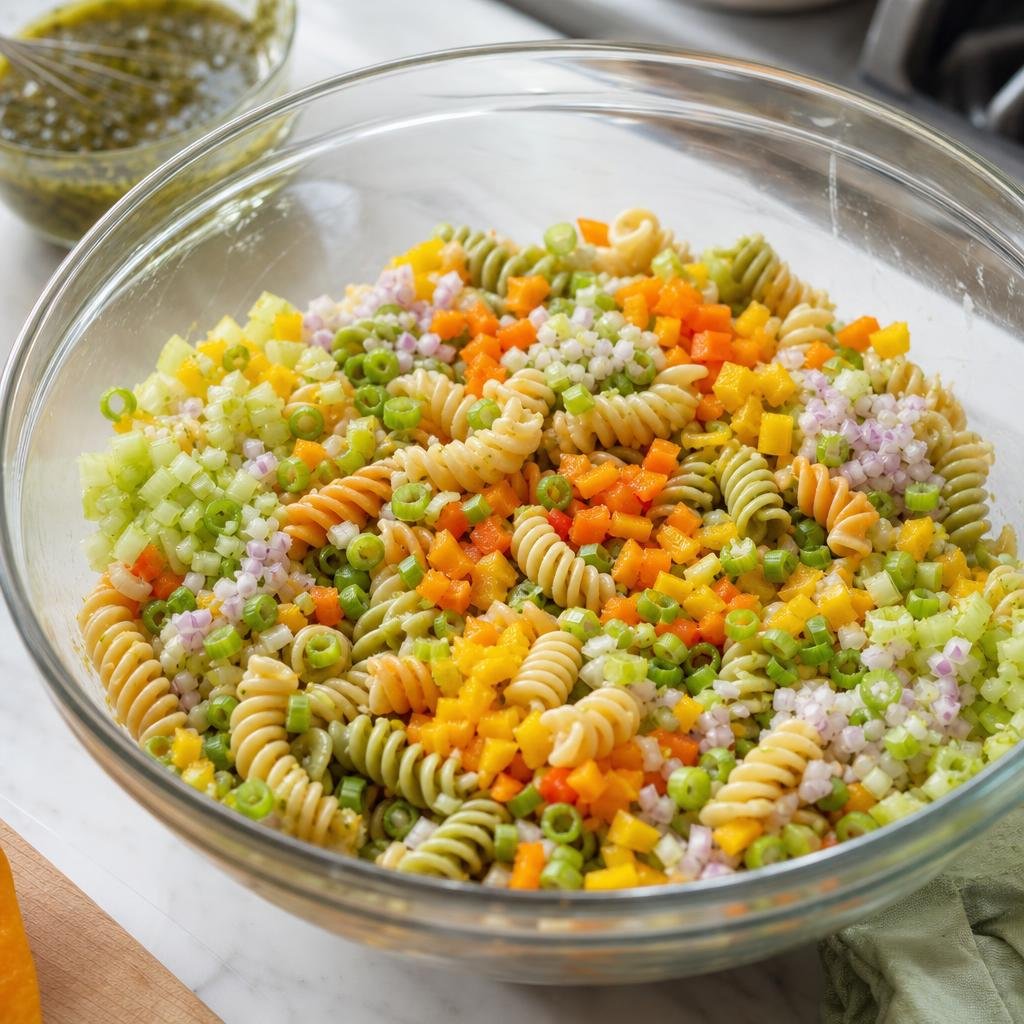 Cooking Lemon Pesto Pasta Salad