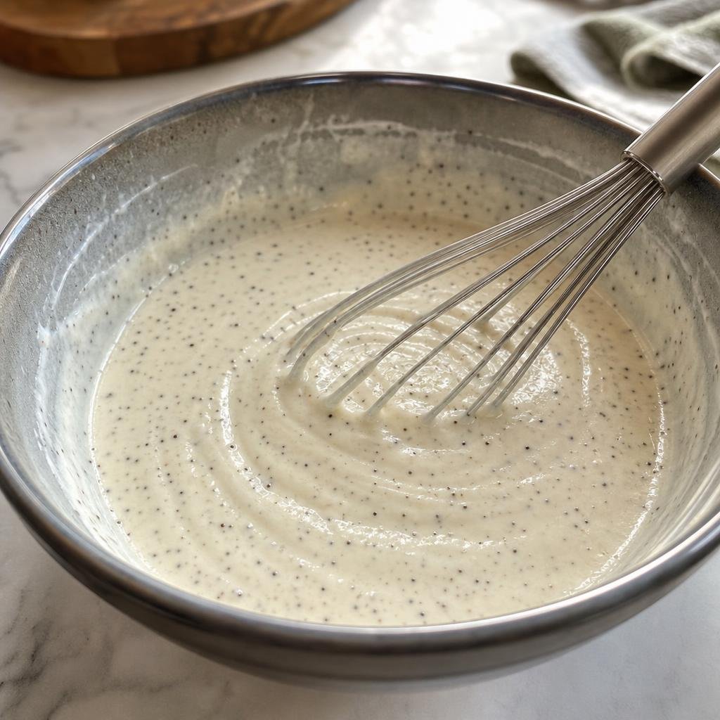 The tangy creamy dressing