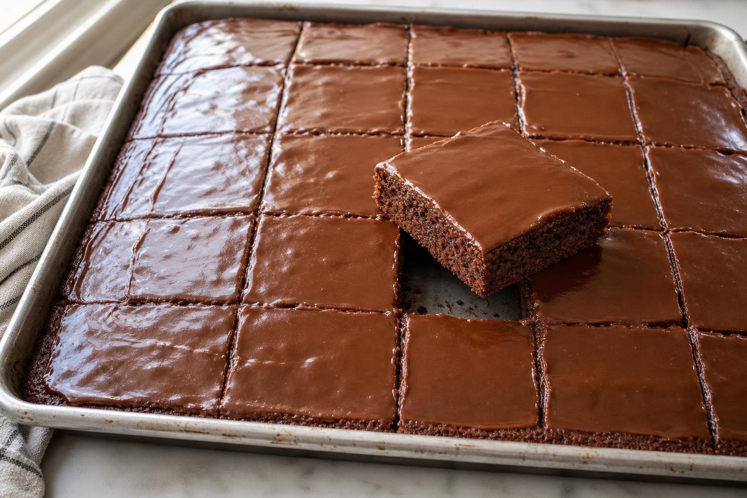 Papa's Texas Cake: Texas Sheet Cake with Chocolate Butter Icing