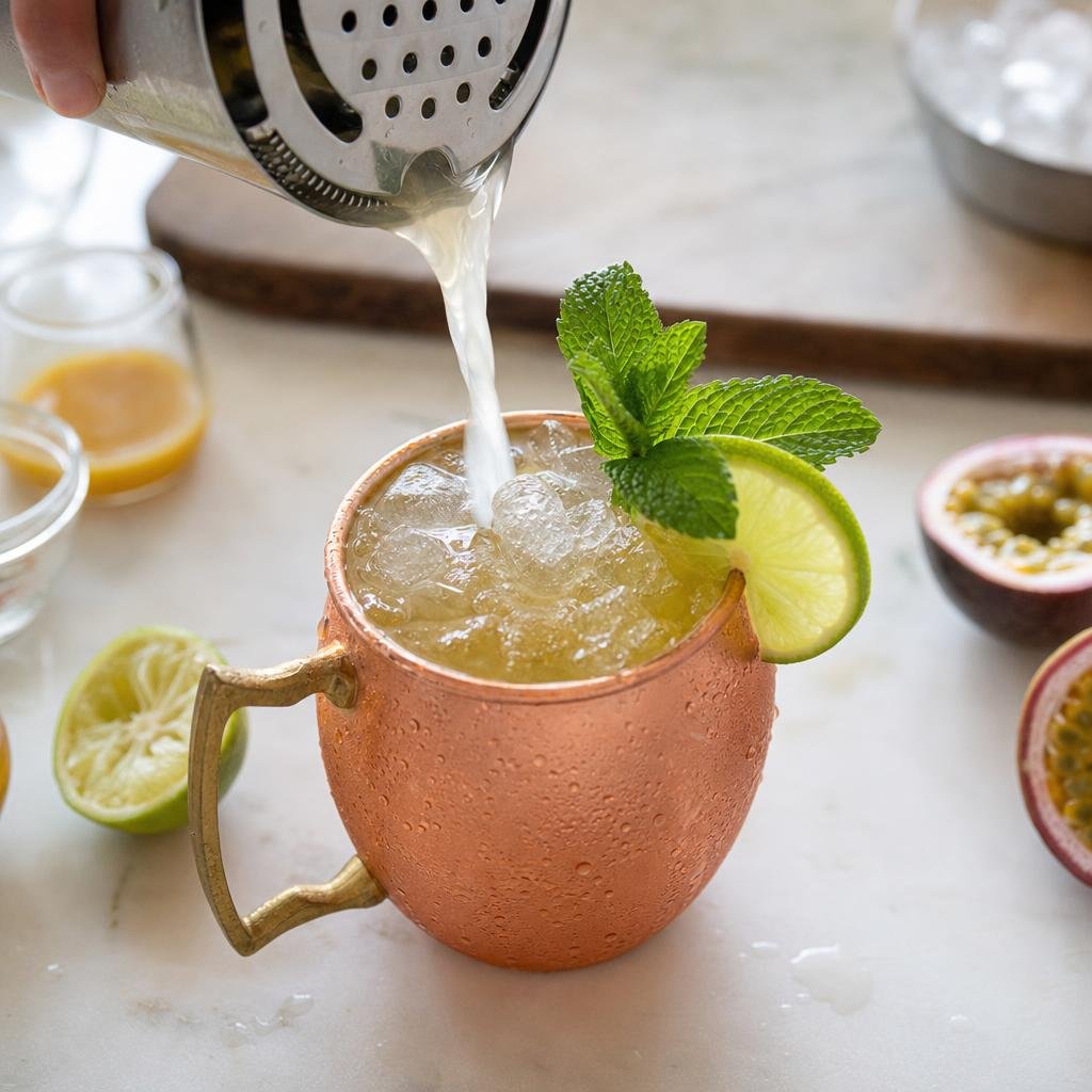 Cooking Passion Fruit Mule (Seedlip)