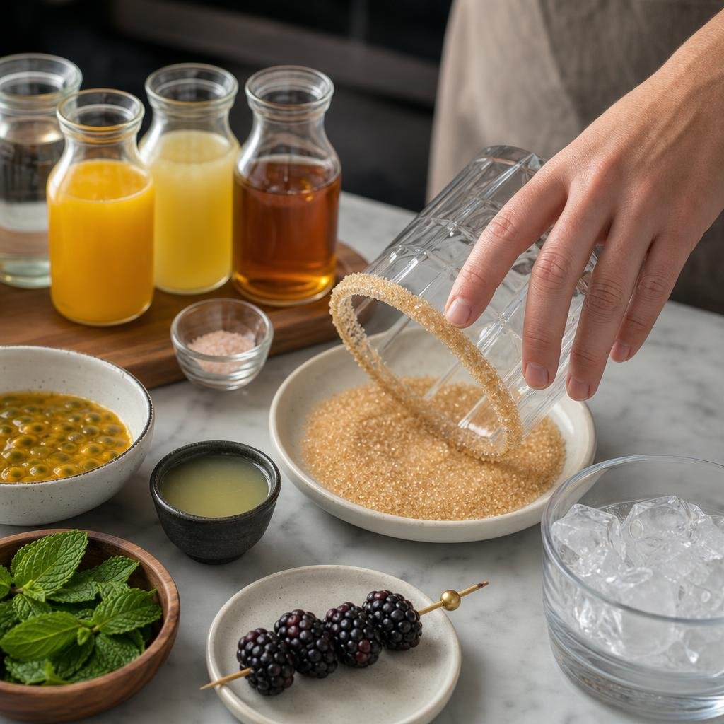 Prep for Passion Fruit Tiki Mocktail