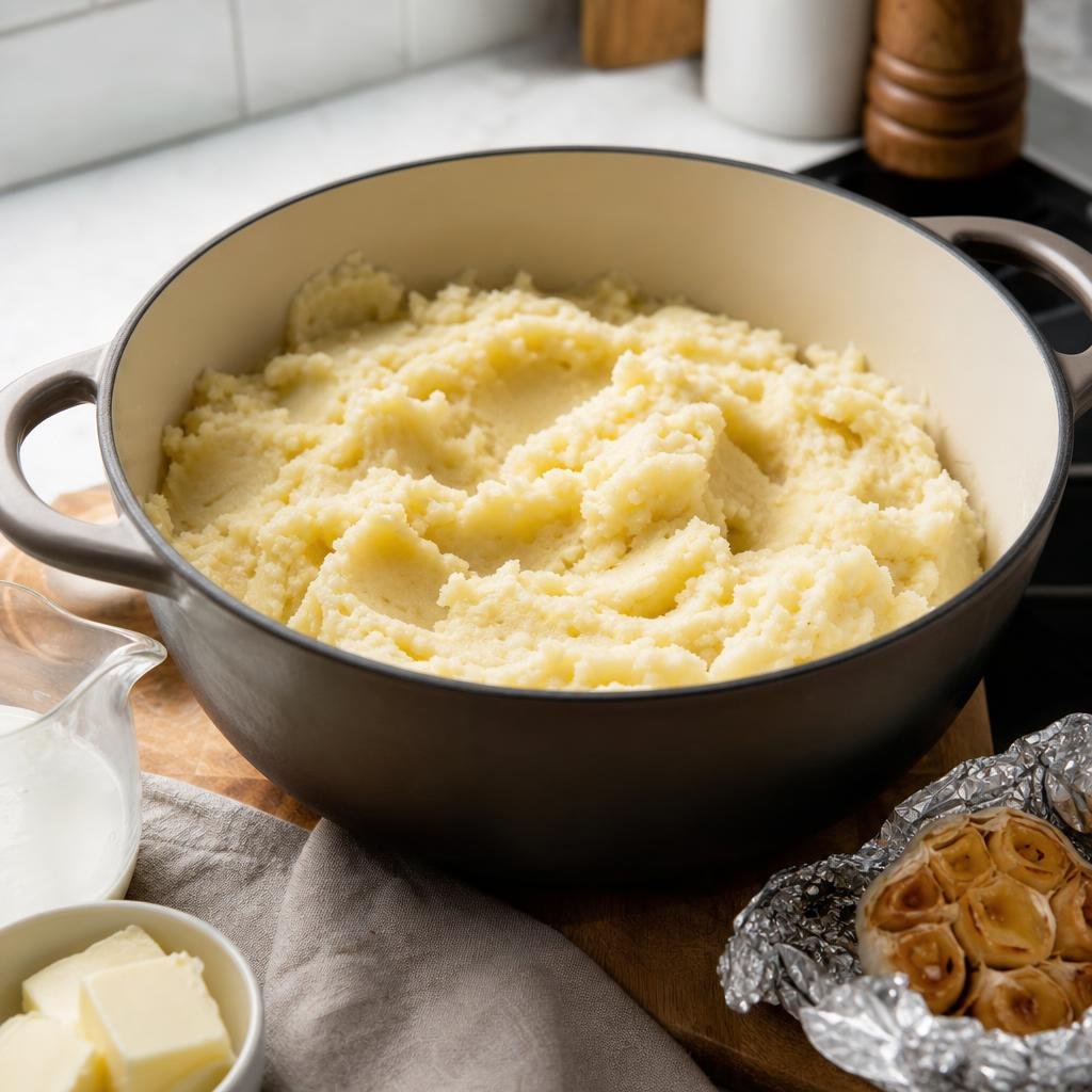 Cooking Roasted Garlic Mashed Potatoes