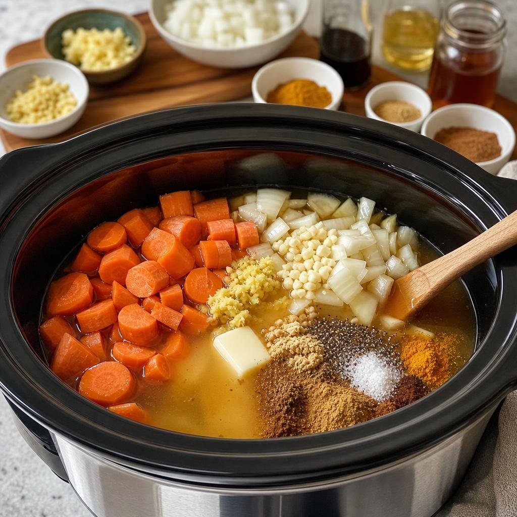 Prep for Slow Cooker Carrot Ginger Soup