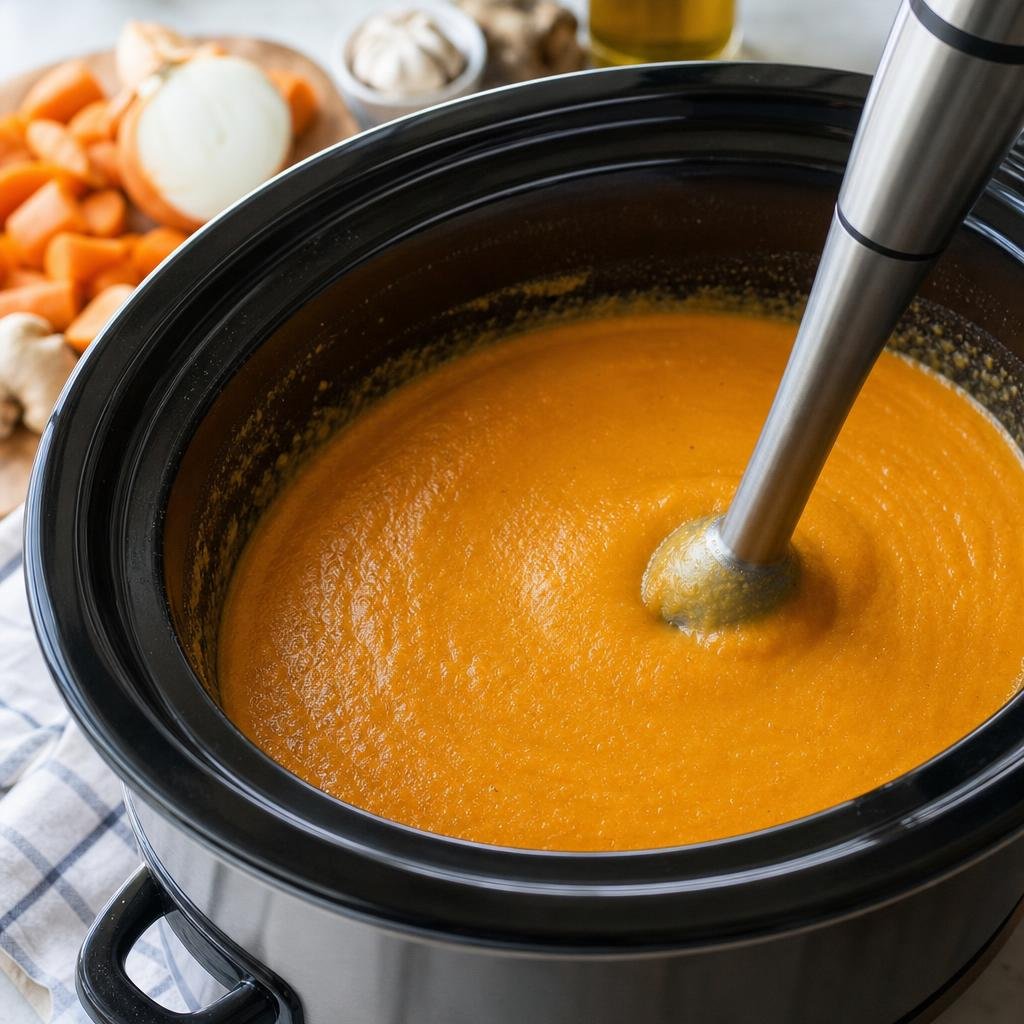 Cooking Slow Cooker Carrot Ginger Soup