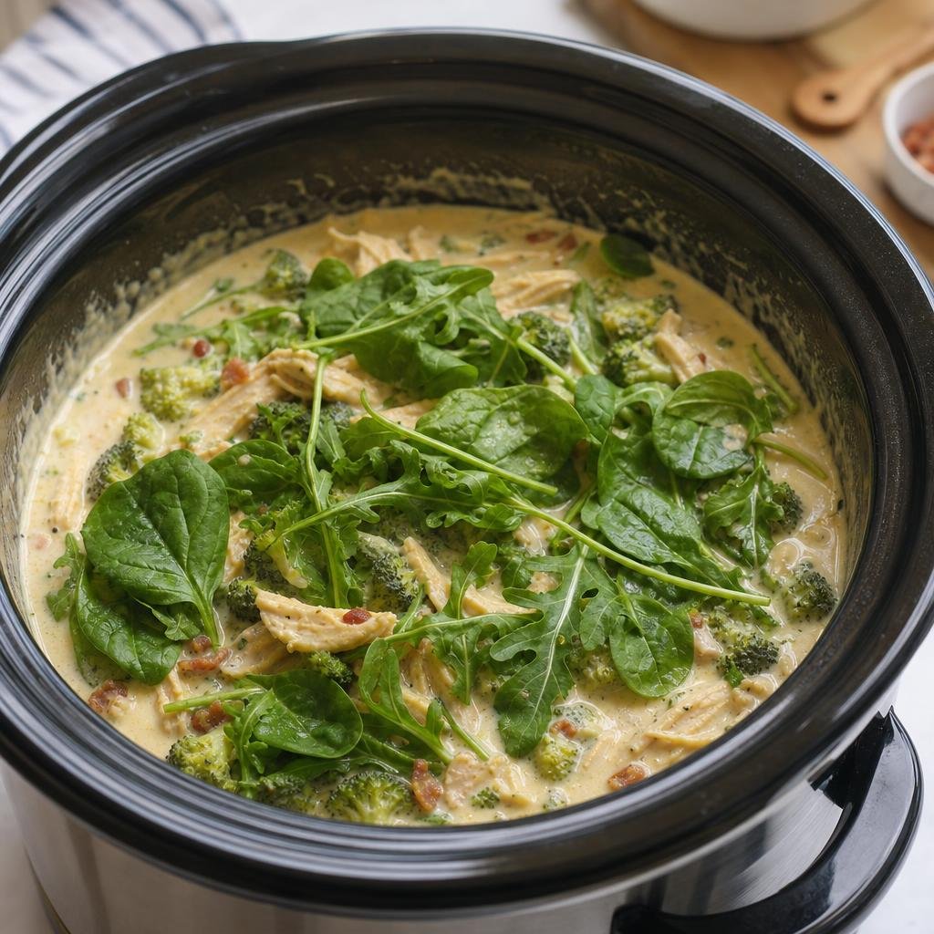 Cooking Slow Cooker Creamy Gouda, Italian Blend & Bacon Chicken Pasta