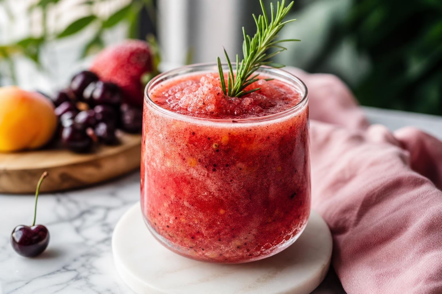 Sparkling Rosemary Stone Fruit Punch