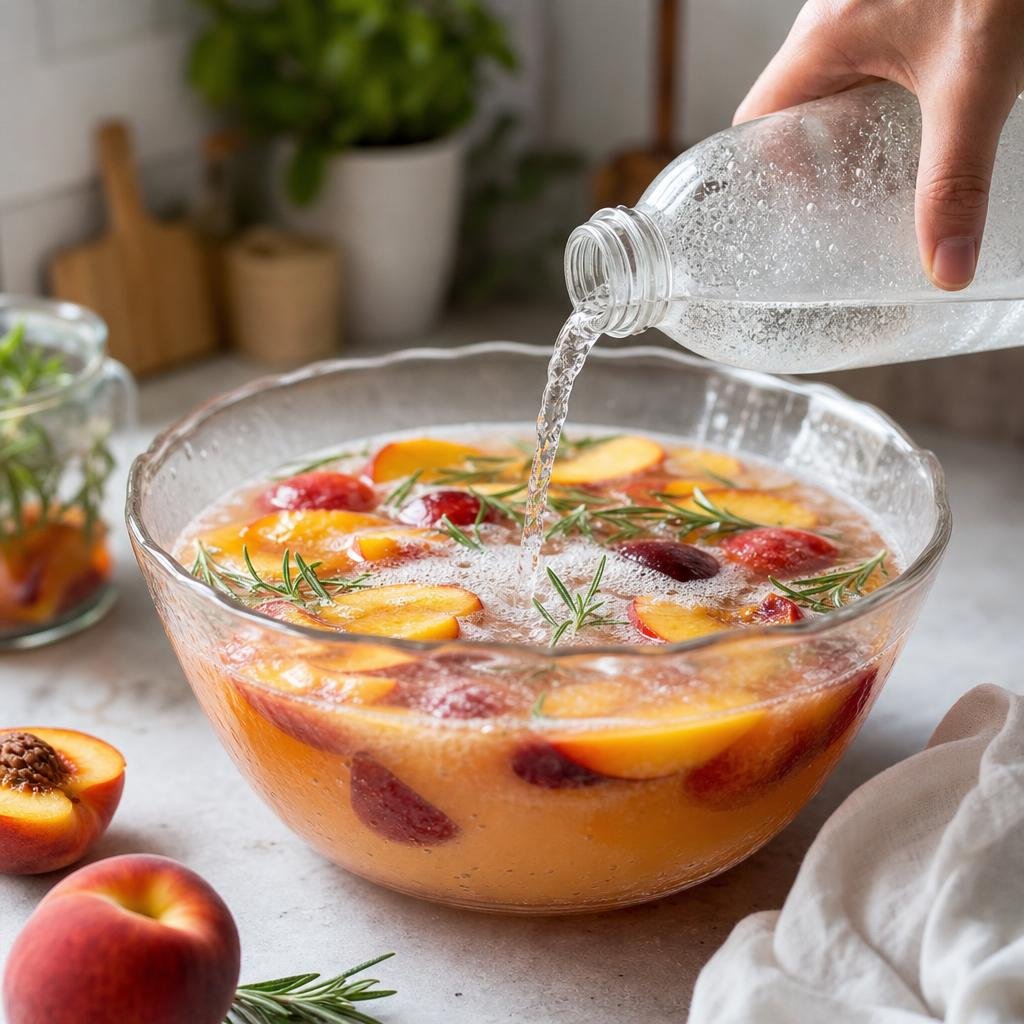 Cooking Sparkling Rosemary Stone Fruit Punch