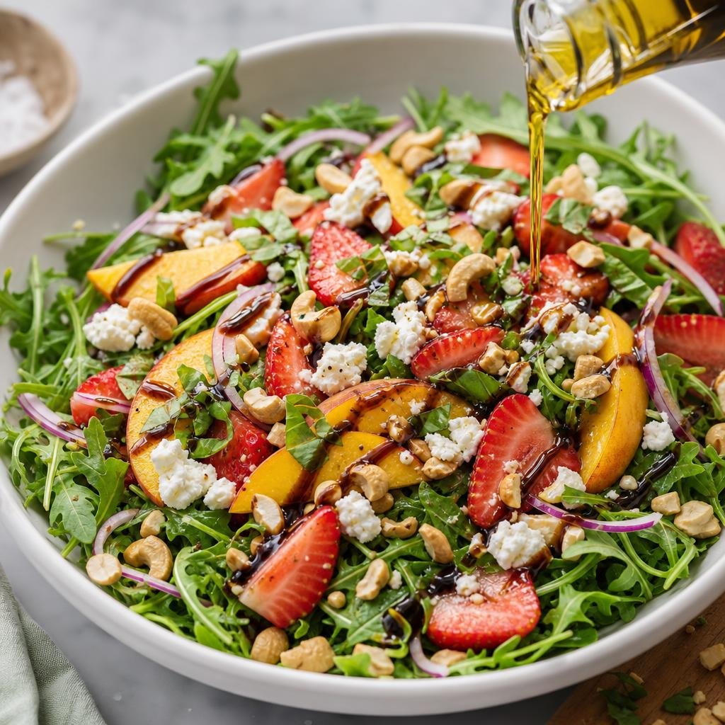 Cooking Sweet Heat Strawberry Peach Salad