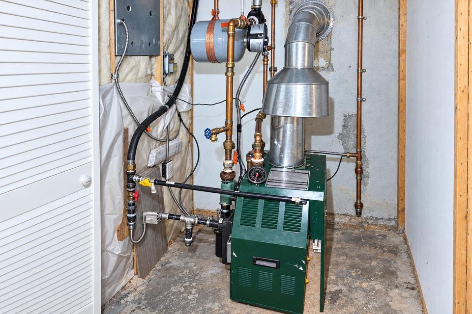 Ductwork in a mechanical space.